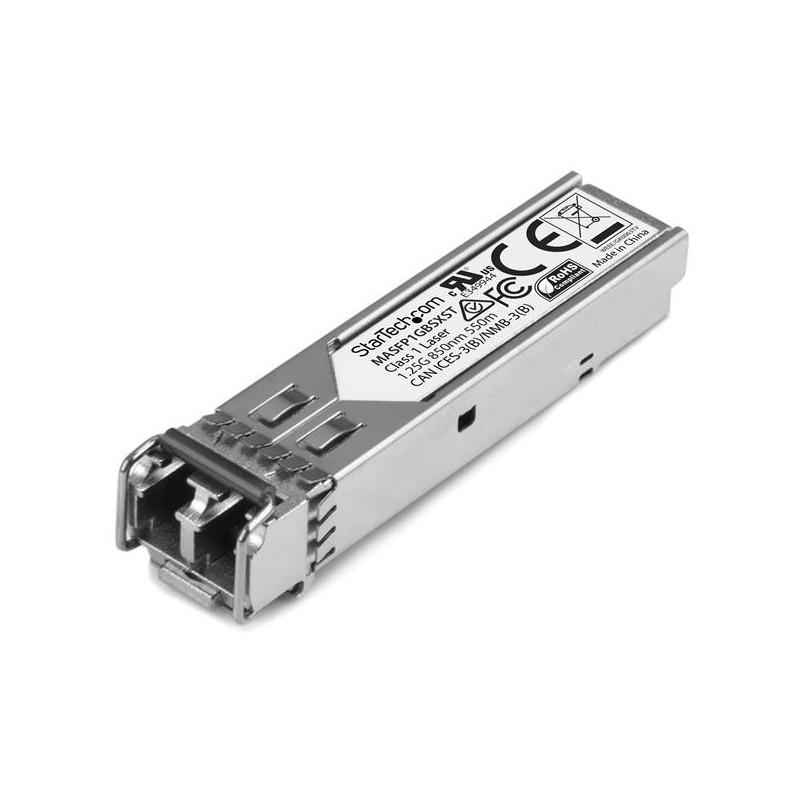 StarTech.com Transceptor de Fibra SFP 1Gb 1000Base-SX Compatible Cisco Meraki MA-SFP-1GB-SX Mini GBI MASFP1GBSXST