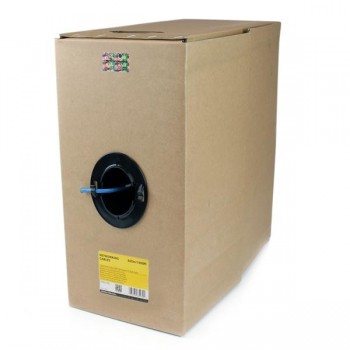 StarTech.com Rollo Bobina de 304,8m de Cable de Red Sólido Bulk a Granel UTP Cat6 Azul Certificado C WIR6CMRBL