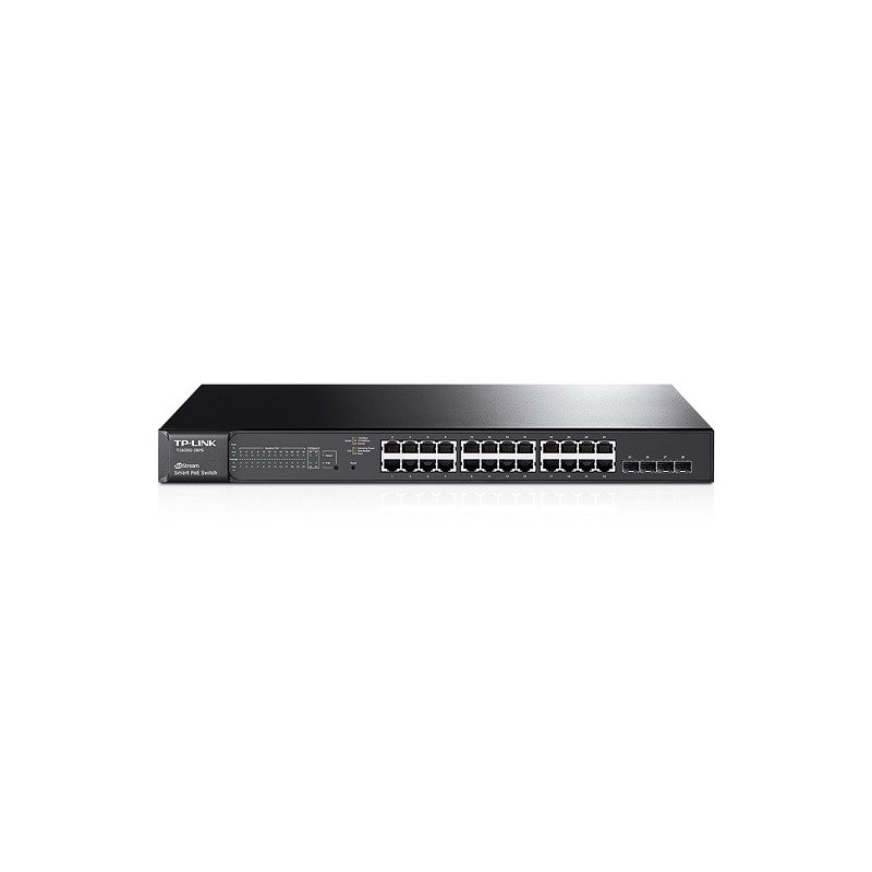 TP-LINK JetStream 24-Port Gigabit Smart 24 puertos RJ-45 Negro T1600G-28PS(TL-SG2424P)