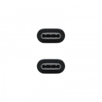 CABLE USB 2.0 3A, TIPO USB-C M-USB-C M 1M NEGRO 10.01.2301