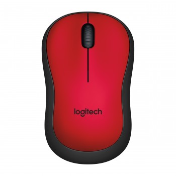 Logitech M220 Silent Óptico 1000 DPI Negro, Rojo 910-004880