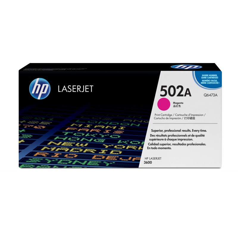 Cartucho de toner original LaserJet HP 502A magenta Q6473A