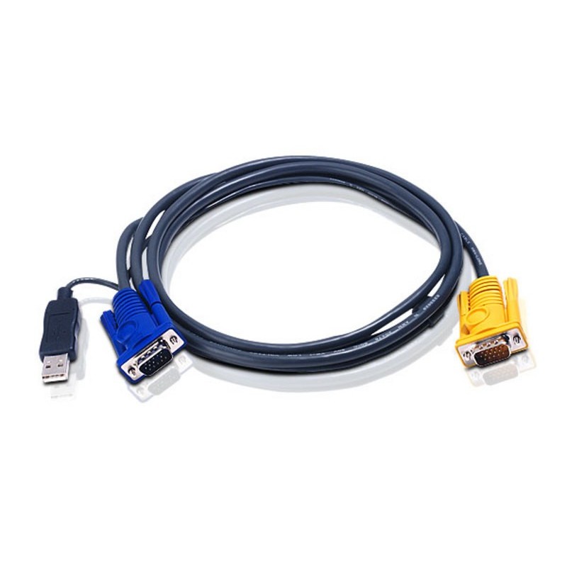 Aten 2L5202UP, 1,8 m, Negro, VGA, HD-15, USB A, SPHD-15, Male connector Male connector 2L-5202UP