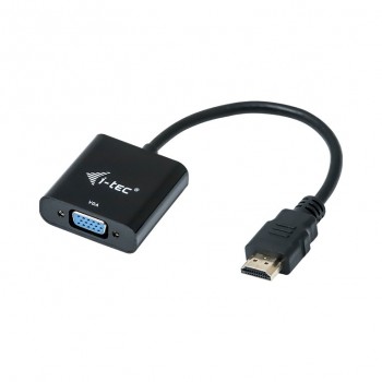 i-tec HDMI2VGAADA, HDMI, VGA, Macho Hembra, 0,15 m, Negro