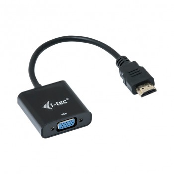 i-tec HDMI2VGAADA, HDMI, VGA, Macho Hembra, 0,15 m, Negro