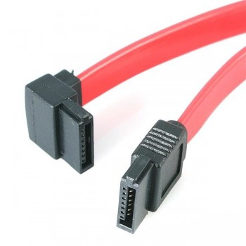 StarTech.com Cable de 45cm de Datos SATA en Ángulo Recto a la Izquierda Acodado 7 Pines - 2x Serial  SATA18LA1