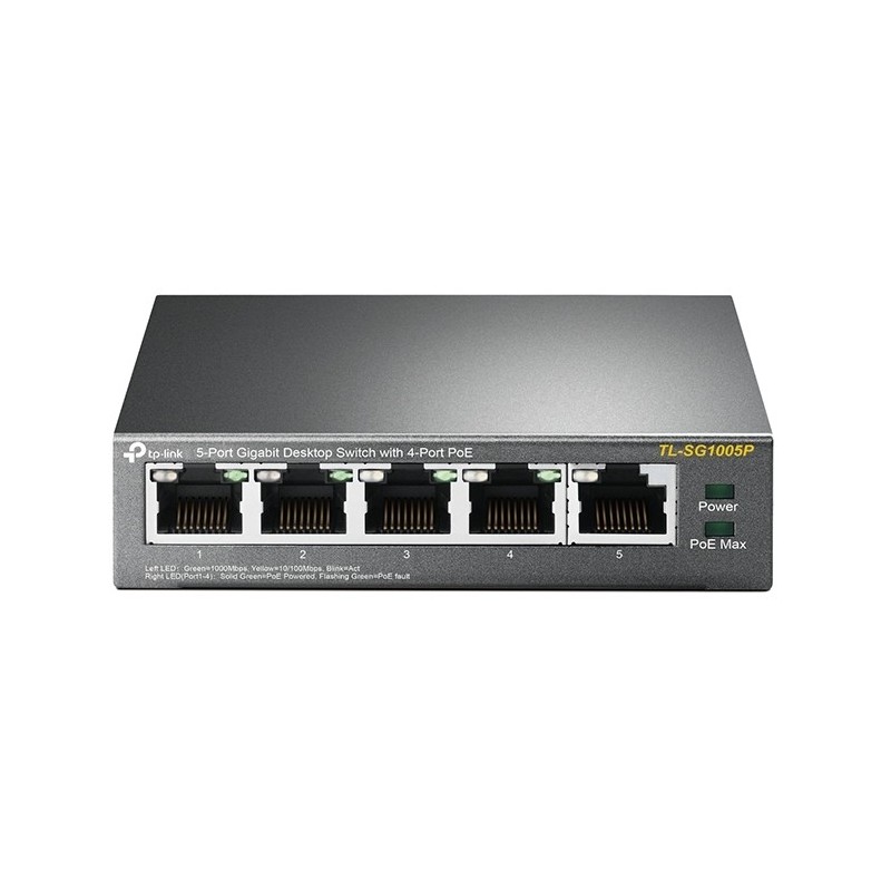 TP-LINK TL-SG1005P 5 puertos RJ-45 Negro TL-SG1005P