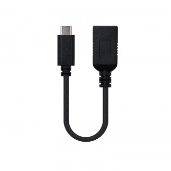 Nanocable USB 3.1, 0.15m, 0,15 m, 3.1 (3.1 Gen 2), USB A, USB C, Negro, 3 A 10.01.4201