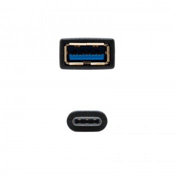 Nanocable USB 3.1, 0.15m, 0,15 m, 3.1 (3.1 Gen 2), USB A, USB C, Negro, 3 A 10.01.4201