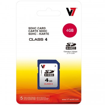 V7 SDHC 4 GB Clase 4 VASDH4GCL4R-2E