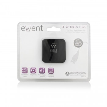HUB USB EWENT 4 PUERTOS  USB 3.1 GEN 1 EW1134