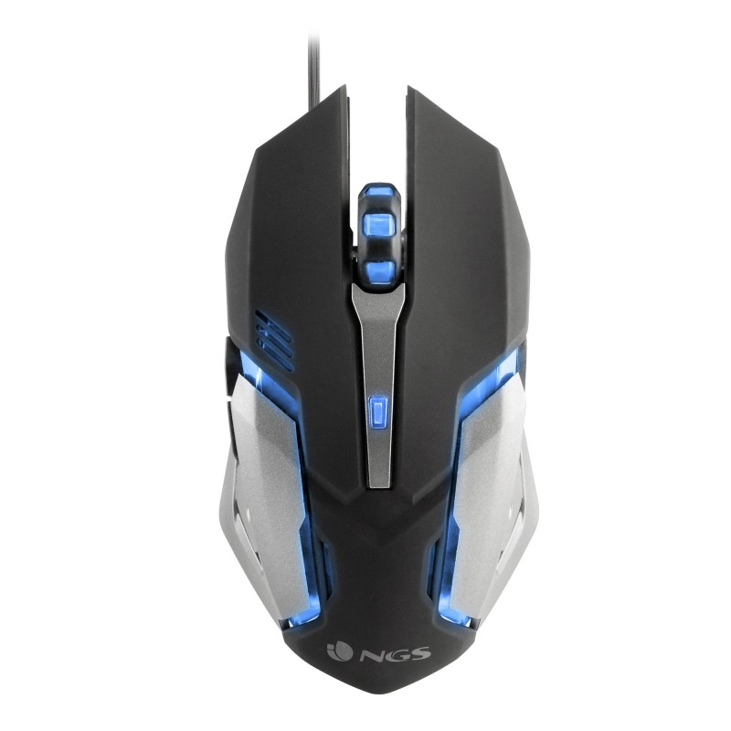 NGS GMX-100 Óptico 2400 DPI Negro, Gris