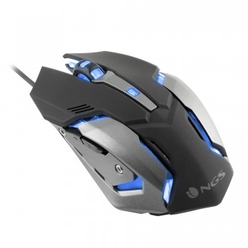 NGS GMX-100 Óptico 2400 DPI Negro, Gris