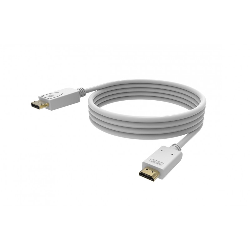 VISION CABLE DISPLAYPORT A HDMI DE 2 M - Solución tecnológica de conectividad, blanco, compatible c TC 2MDPHDMI4K