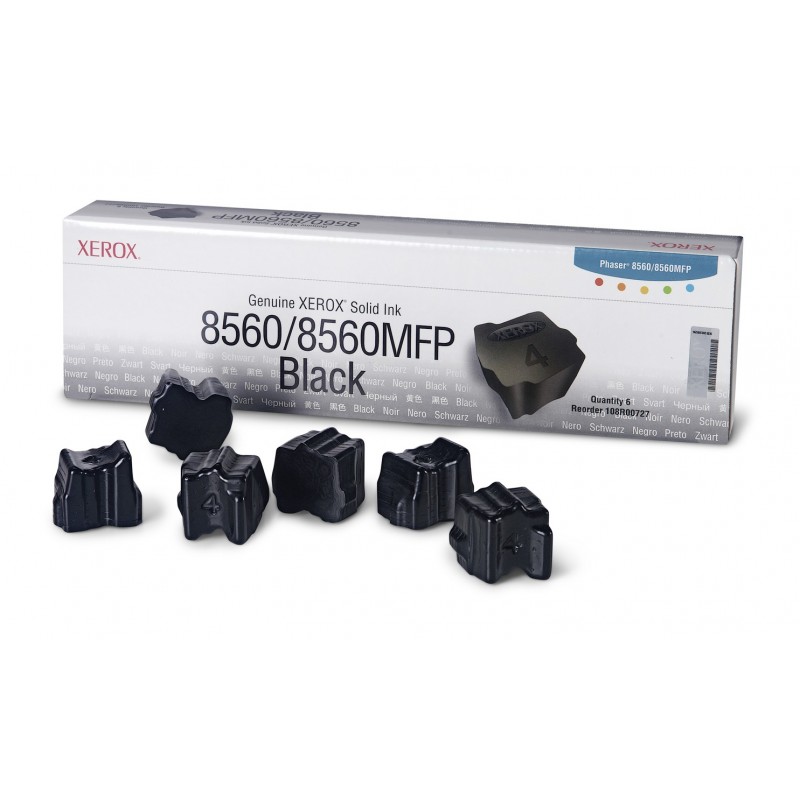 Tinta Sólida original Xerox para Phaser 8560MFP, Phaser 8560 negro alta capacidad 108R00727