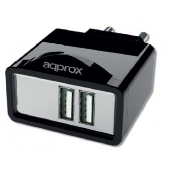 APPROX APPUATS CARGADOR PARED - 5V 2.1A - 2xUSB - 