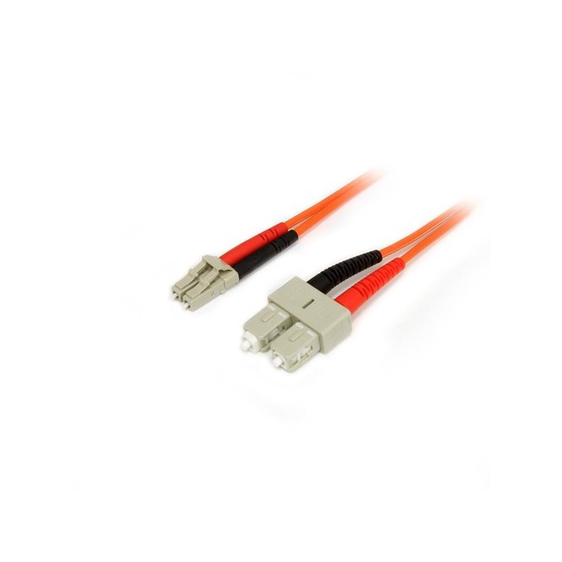StarTech.com Cable Patch de Fibra Duplex Multimodo 50 125 1m LC - SC, 1 m, OM2, LC, SC, Naranja 50FIBLCSC1