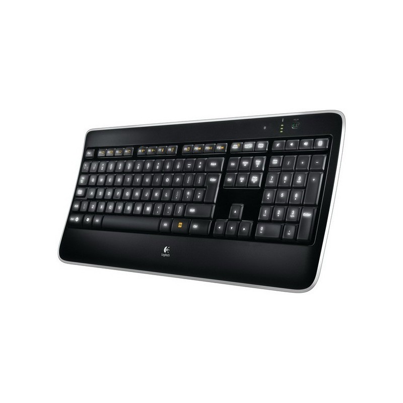 Logitech Wireless Illuminated Keyboard K800 teclado RF inalámbrico AZERTY Francés Negro 920-002372