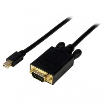 StarTech.com Cable de 1,8m de Vídeo Adaptador Conversor Activo Mini DisplayPort a VGA - 1080p - Negr MDP2VGAMM6B