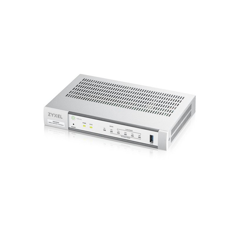 ZyXEL NSG50, 70 Mbit s, IEEE 802.3,IEEE 802.3ab,IEEE 802.3u, 10,100,1000 Mbit s, IPSec, L2TP over IP NSG50-ZZ0101F