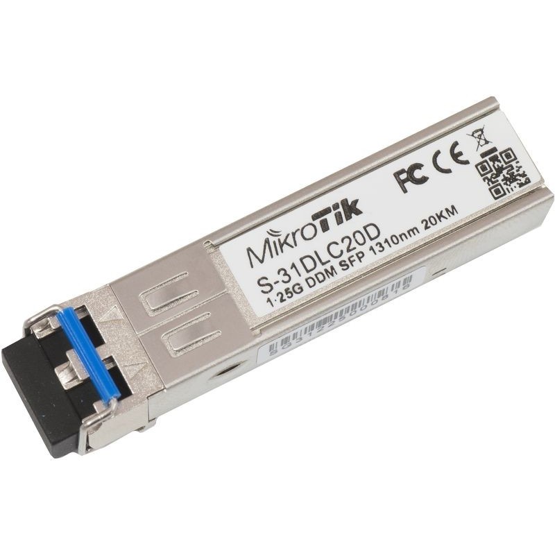 Mikrotik S-31DLC20D, 1250 Mbit s, SFP, LC, 1310 nm, 20000 m, RB260GS,RB2011LS, RB2011LS-IN, RB2011UA