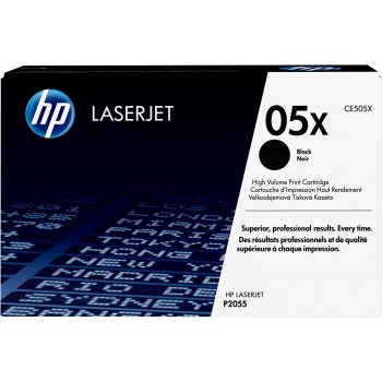 Cartucho de toner original LaserJet HP 05X de alta capacidad negro CE505X