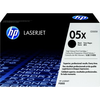 Cartucho de toner original LaserJet HP 05X de alta capacidad negro CE505X