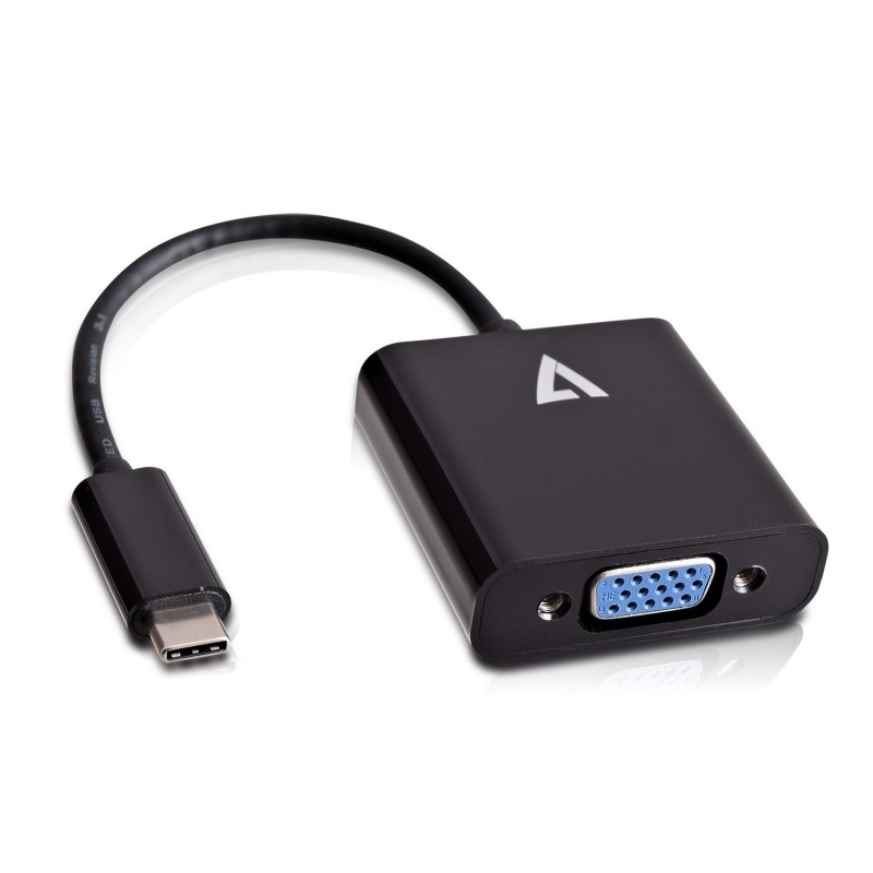 V7 USB-C TO VGA ADAPTER BLACK CABL V7UCVGA-BLK-1E