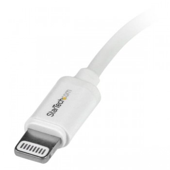 StarTech.com Cable 15cm Lightning 8 Pin a USB A 2.0 para Apple iPod iPhone 5 iPad - Blanco, PVC, 90  USBLT15CMW