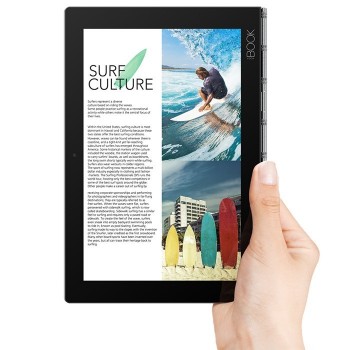 (Reacondicionado) Lenovo Yoga YOGA Book, Gris, Híbrido (2-en-1), Convertible (Carpeta), Aluminio, Magnesio, 1,44 GHz