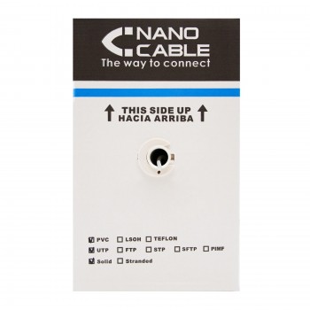 Nanocable 10.20.0504-EXT-BK, 305 m, Cat6, U UTP (UTP), Negro
