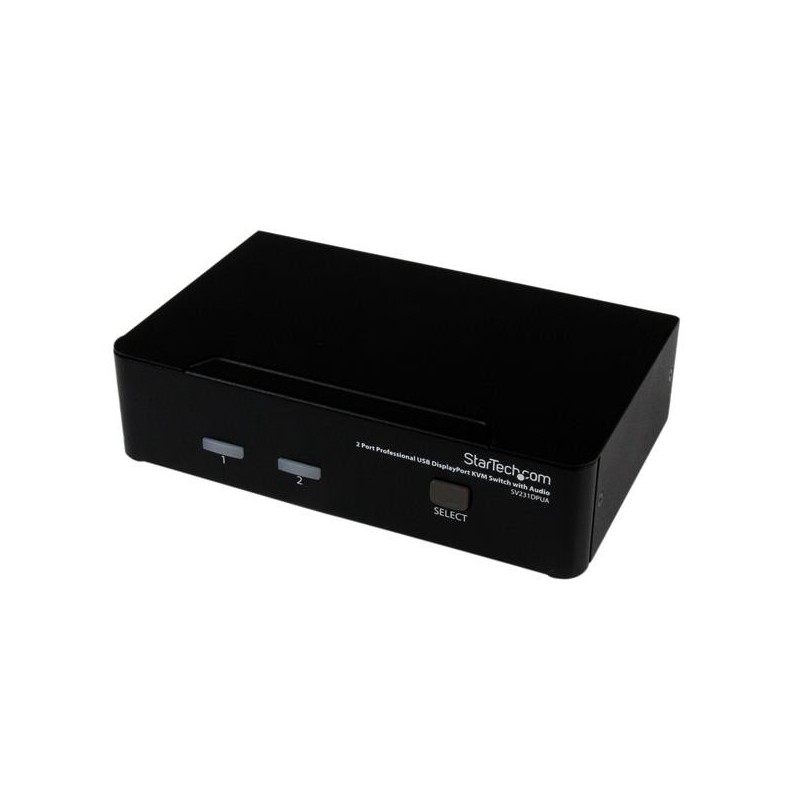 StarTech.com Conmutador Switch Profesional KVM 2 Puertos Vídeo DisplayPort - USB con Audio - 2560x16 SV231DPUA