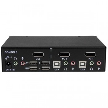 StarTech.com Conmutador Switch Profesional KVM 2 Puertos Vídeo DisplayPort - USB con Audio - 2560x16 SV231DPUA