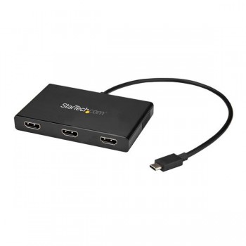 StarTech.com MSTCDP123HD, USB C, HDMI x 3, Macho Hembra, Negro