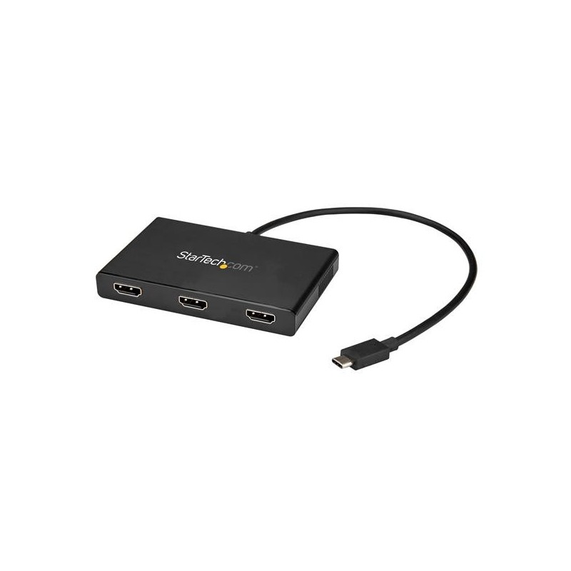 StarTech.com MSTCDP123HD, USB C, HDMI x 3, Macho Hembra, Negro