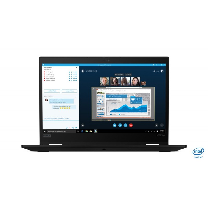 Lenovo ThinkPad X390 Yoga Negro (2-en-1) 13.3" - 1920x1080 - táctil - Intel Core i5-8265U - 8GB - 25 20NN002ASP