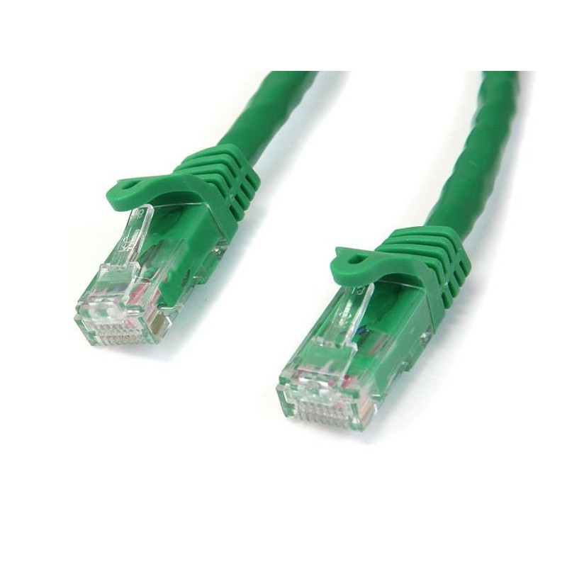 StarTech.com Cable de 0,5m Verde de Red Gigabit Cat6 Ethernet RJ45 sin Enganche - Snagless, 0,5 m, C N6PATC50CMGN