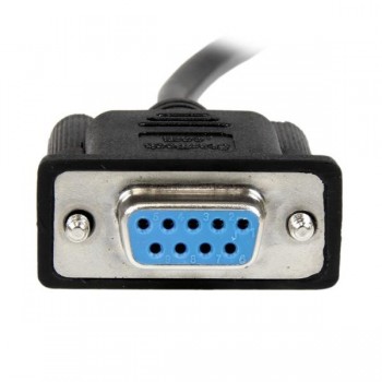 StarTech.com Cable de 1m Nulo de Módem Serie RS232 DB9 - Hembra a Hembra - Color Negro, 22,5 cm, 125 SCNM9FF1MBK