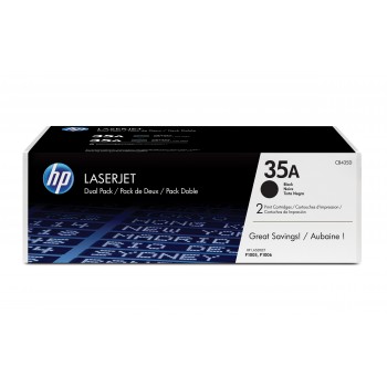 Pack de ahorro de 2 cartuchos de toner original LaserJet HP 35A negro CB435AD