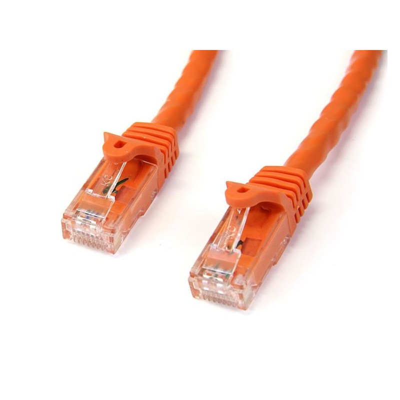 StarTech.com Cable de 1m Naranja de Red Gigabit Cat6 Ethernet RJ45 sin Enganche - Snagless, RJ-45, R N6PATC1MOR