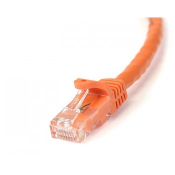 StarTech.com Cable de 1m Naranja de Red Gigabit Cat6 Ethernet RJ45 sin Enganche - Snagless, RJ-45, R N6PATC1MOR