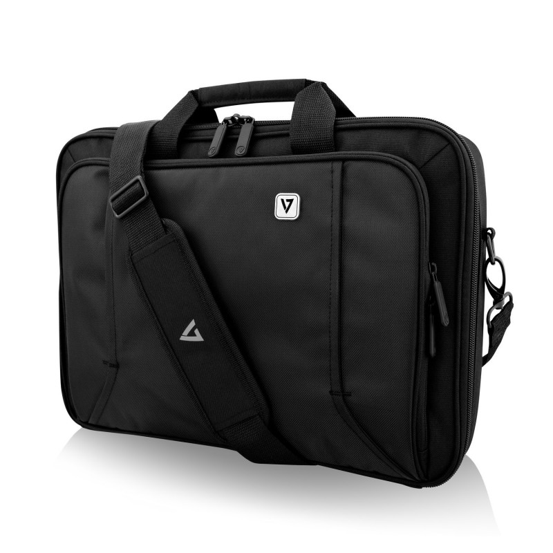 V7 J154056, Maletín, 39,6 cm (15.6"), Tirante para hombro, 566 g, Negro CCP16-BLK-9E