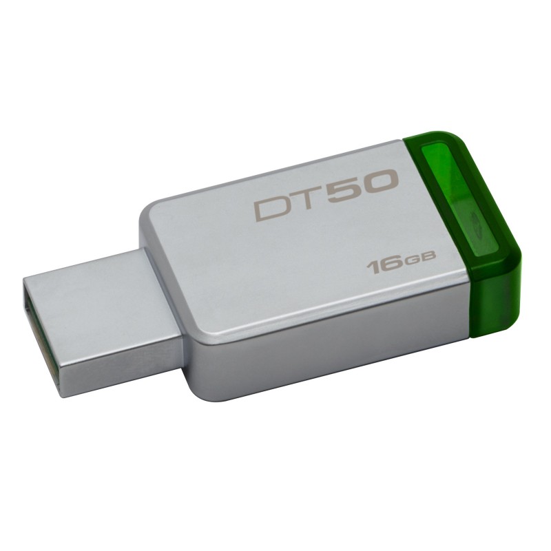 Kingston Technology DataTraveler 16GB USB 3.0 (3.1 Gen 1) Tipo A Verde, Plata DT50 16GB