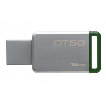 Kingston Technology DataTraveler 16GB USB 3.0 (3.1 Gen 1) Tipo A Verde, Plata DT50 16GB