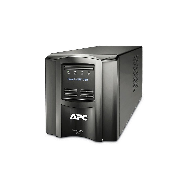 APC Smart-UPS 750 LCD - UPS - CA 230 V - 500 vatios - 750 VA - RS-232, USB - 6 conector es de salida SMT750I
