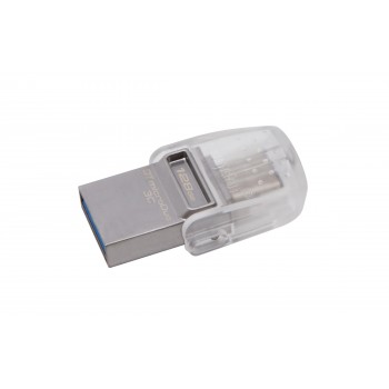 Kingston Technology DataTraveler 128GB USB 3.0 (3.1 Gen 1) Type-A Type-C Plata DTDUO3C 128GB