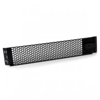 StarTech.com Panel Ciego Abisagrado de Relleno con 2U para Armario Rack - Panel de Ventilación, Negr RKPNLHV2U