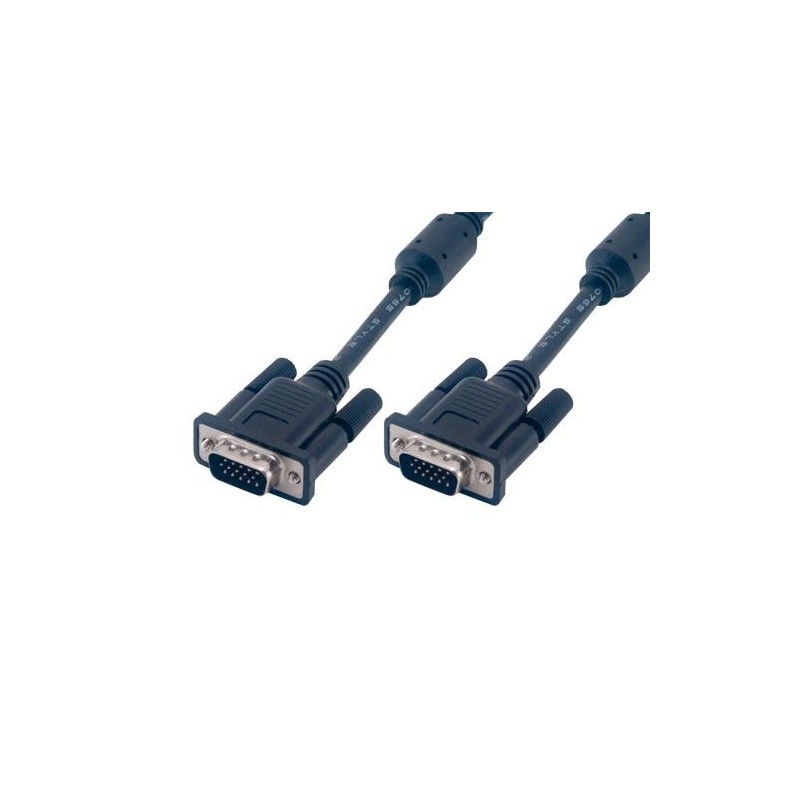 DTech Câble VGA 5m Mâle Vers Mâle Full HD 1080p - Câble Écran Plat Ultra Fin Pour PC, Ordinateur Et Projecteur