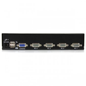 StarTech.com Conmutador Switch KVM 4 Puertos de Vídeo VGA USB 2.0 - 1U Rack Estante, VGA, USB A,VGA  SV431DUSBU