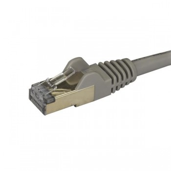 StarTech.com Cable de 1m de Red Ethernet RJ45 Cat6a Blindado STP - Cable sin Enganche Snagless - Gri 6ASPAT1MGR